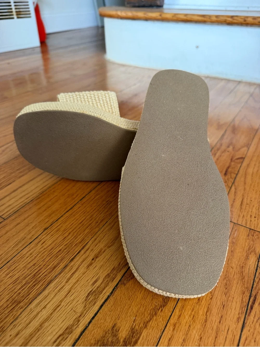 Steve Madden Natural Woven Espadrille Slide Sandals